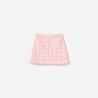 Pink Textured Knit Skirt