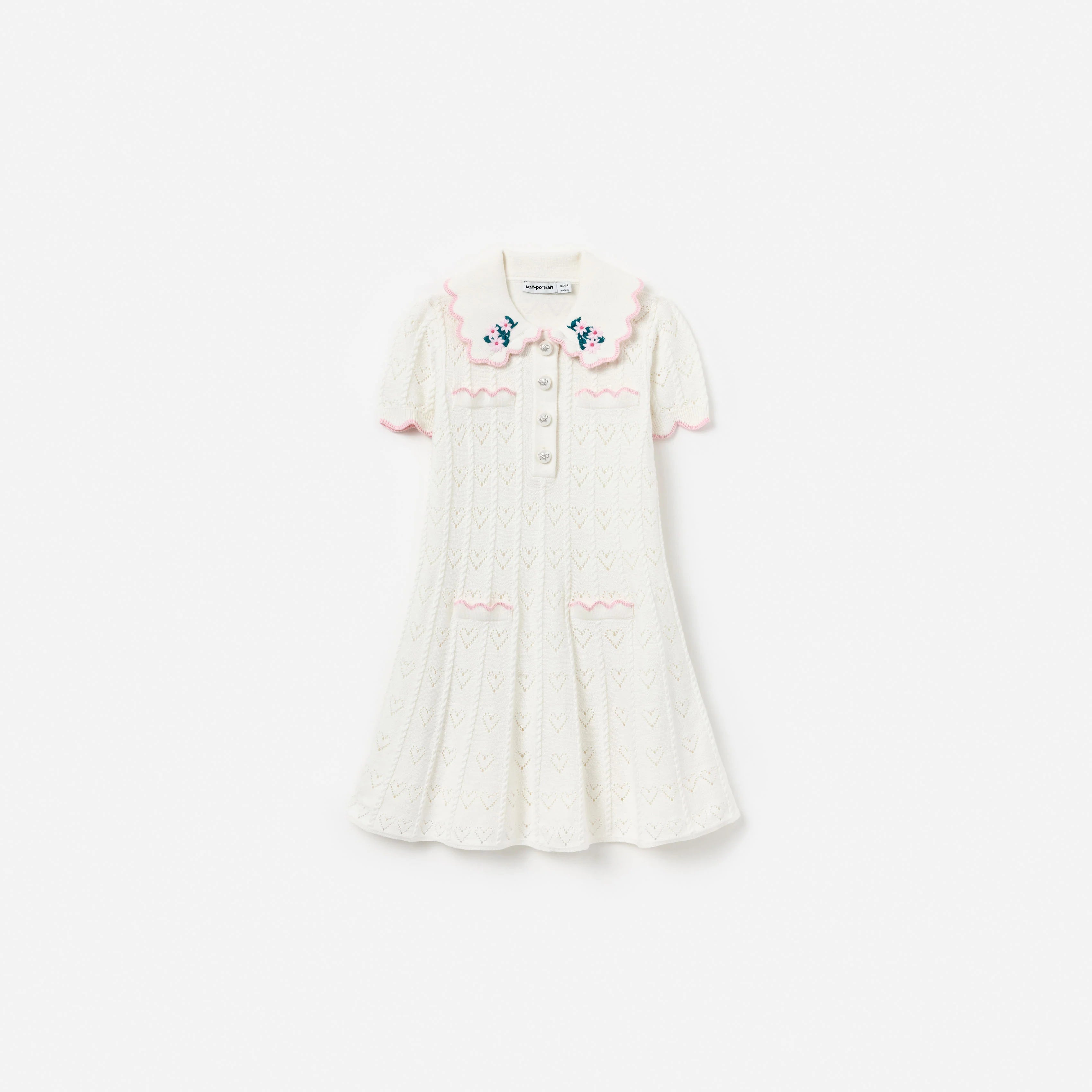 Cream Heart Knit Dress