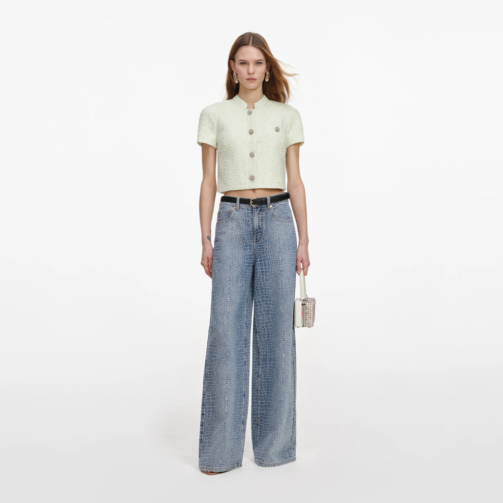 Lime Boucle Top