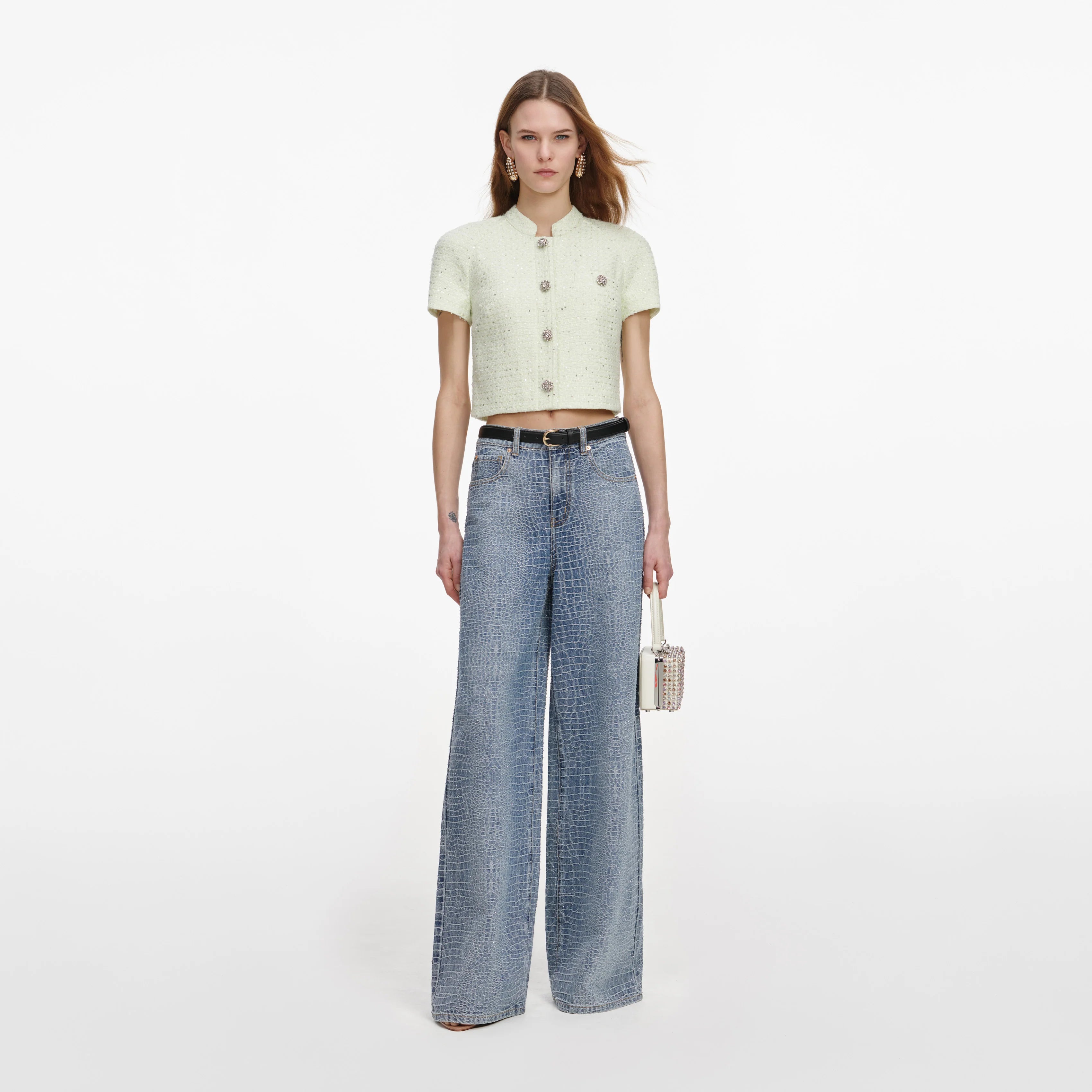Lime Boucle Top