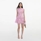 Pink Lace Mini Dress