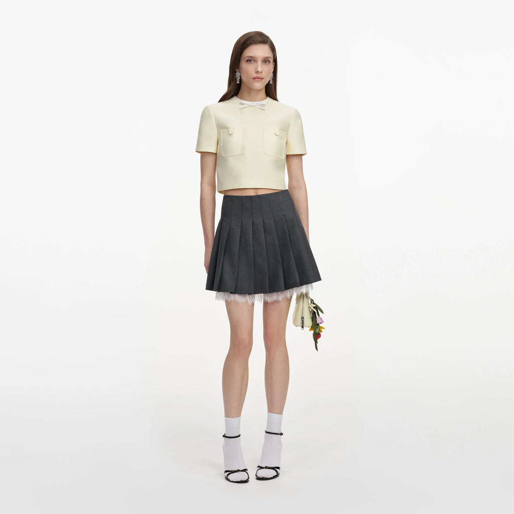 Yellow Taffeta Top