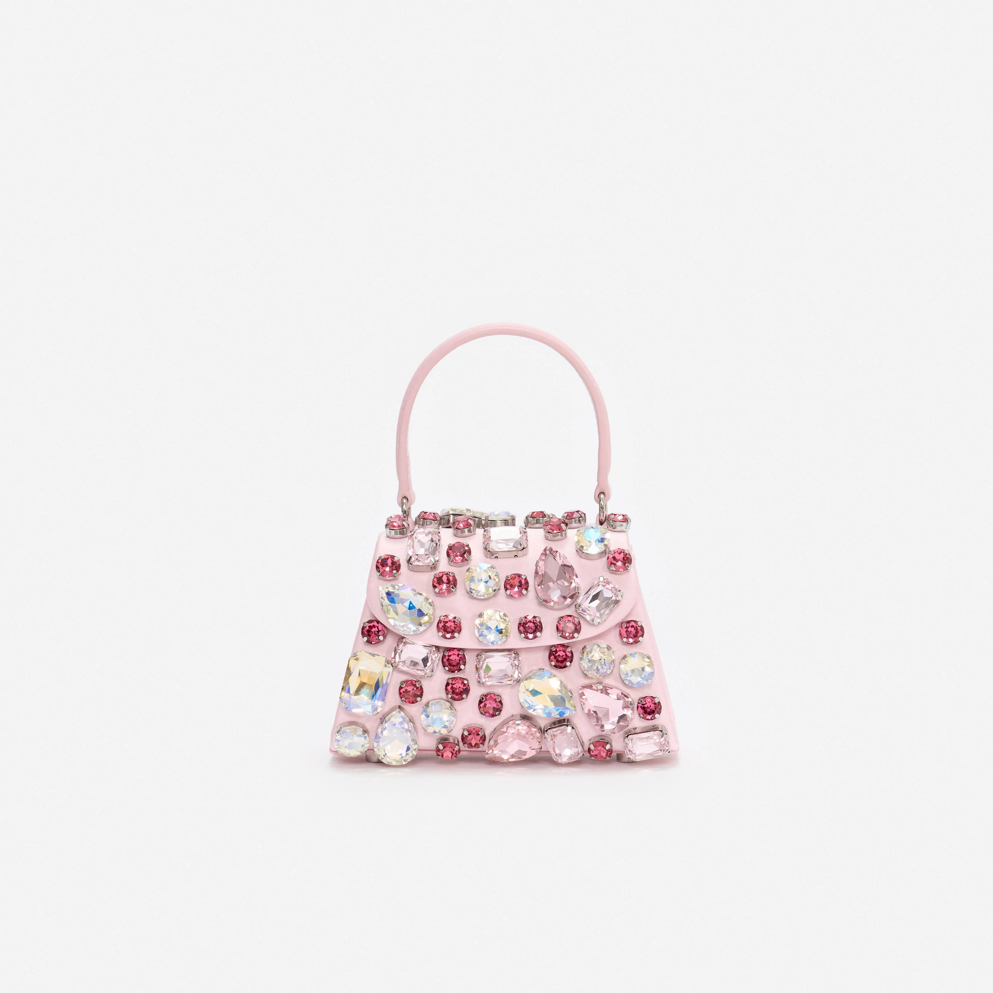 Pink Multi Crystal Mini Bag