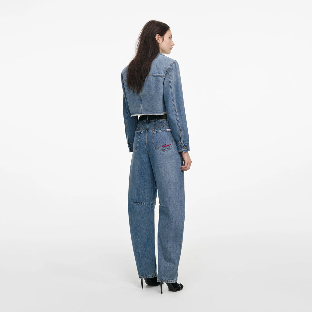 Cropped Denim Shirt