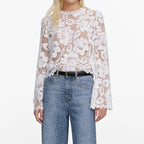 White Crochet Lace Top
