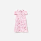 Pink Flower Lace Dress