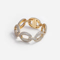 Gold Crystal Link Bracelet