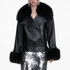 Black Belted Leather Jacket