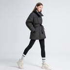 AMELIE – Quilted Winter Coat with Belt