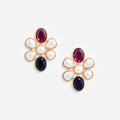 Pearl Crystal Cluster Earrings