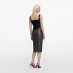 Black Taffeta Corset Top