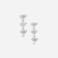 Micro Bow Pearl Tiered Earrings