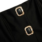 Black Taffeta Bandeau Top