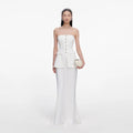 White Bandeau Maxi Dress