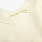Yellow Taffeta Collared Midi Dress