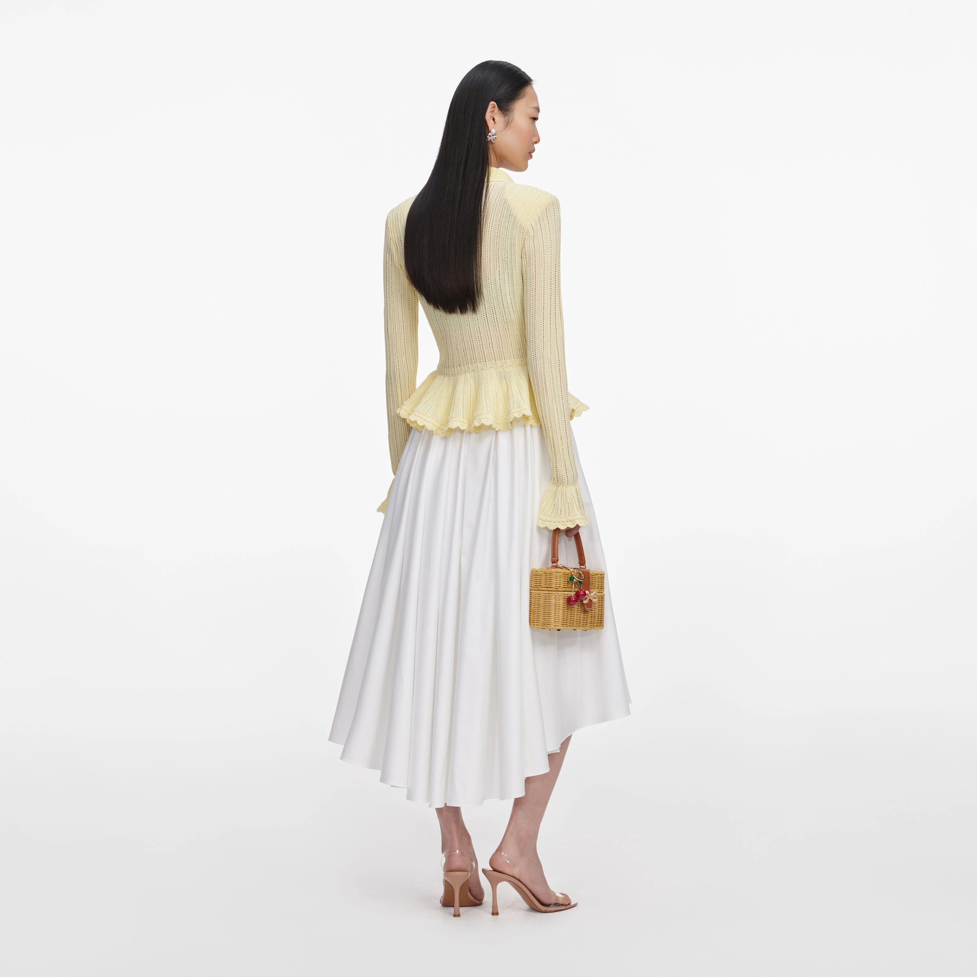 Yellow Pointelle Cardigan