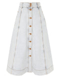 August A Line Denim Skirt