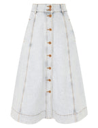 August A Line Denim Skirt