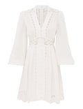 August Plunge Mini Dress