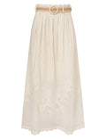 Waverly Embroidered Midi Skirt