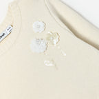 Cream Tulle Knit Dress