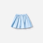 Blue Satin Sequin Flower Skirt