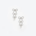 Tiered Crystal Bow Earrings