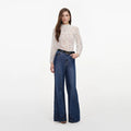 Rhinestone Stripe Denim Jeans