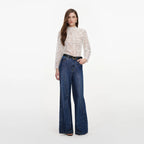 Rhinestone Stripe Denim Jeans