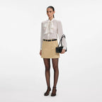 Cream And Gold Chiffon Blouse