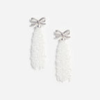 Bow Beaded Waterfall Earrings