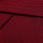 Burgundy Viscose Knit Mini Dress