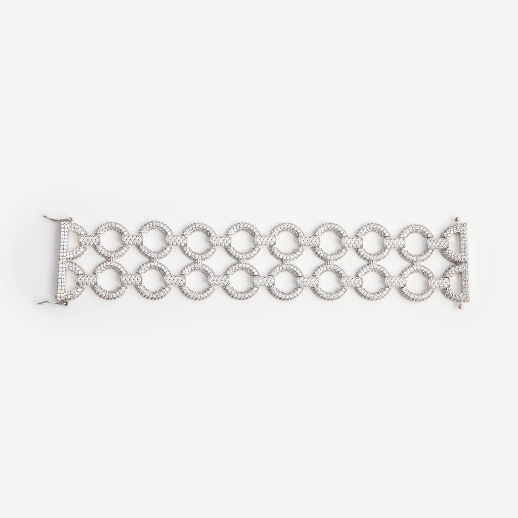Double Crystal Link Bracelet