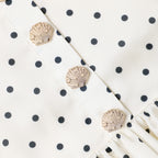 Cream Polka Dot Frill Top