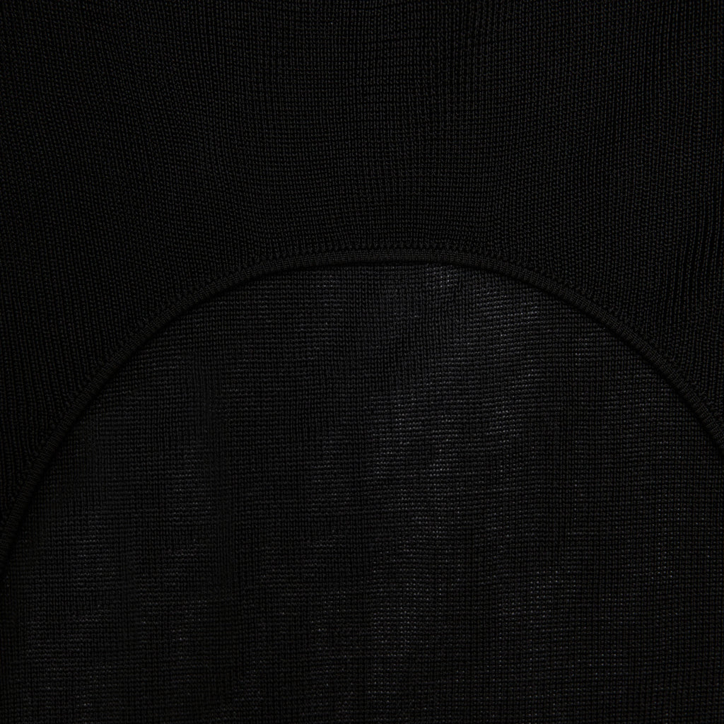 Black Racer Back Viscose Knit Maxi Dress