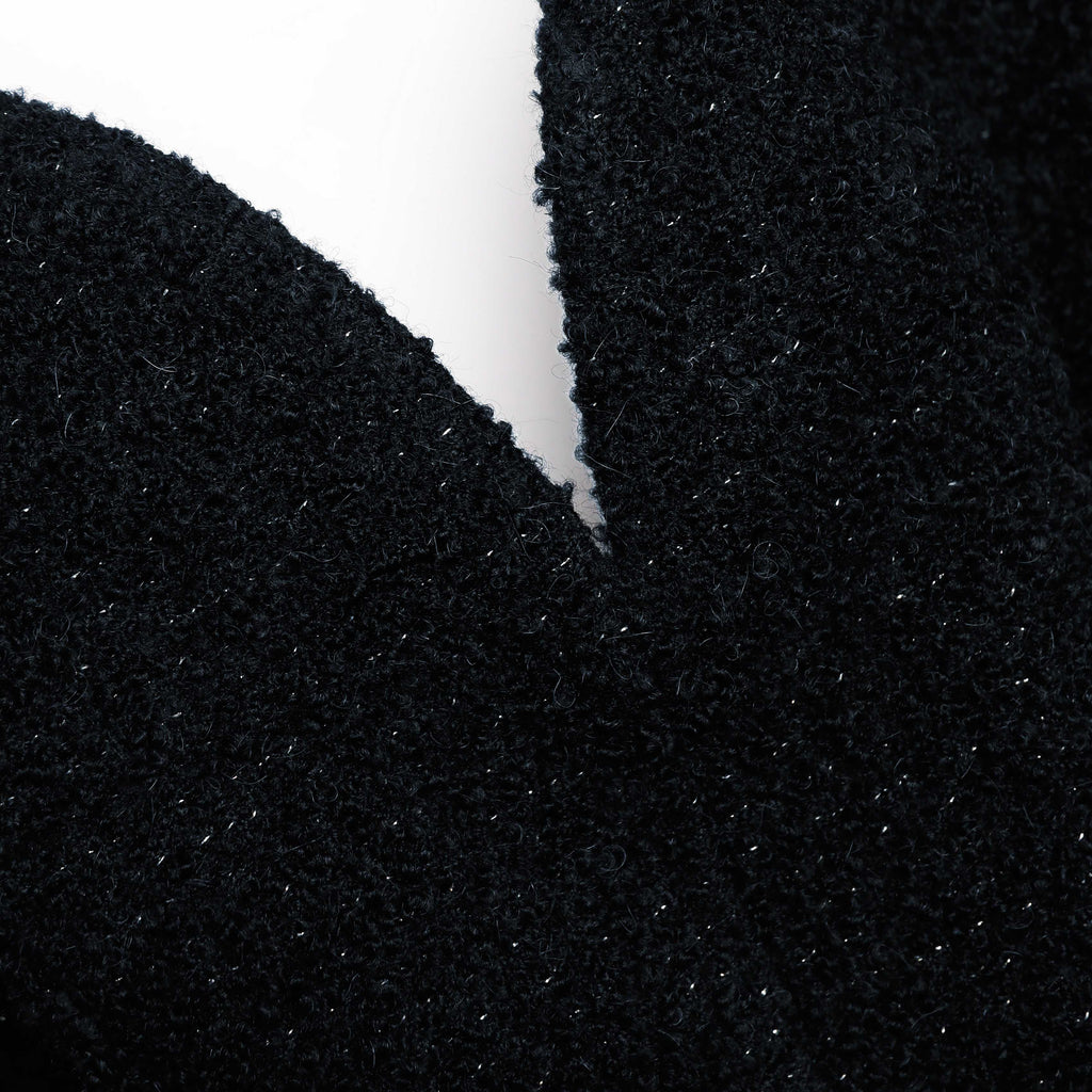 Black Boucle Mini Dress