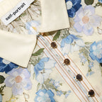 Yellow Floral Organza Blouse