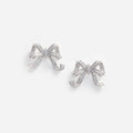 Pearl Crystal Bow Earrings