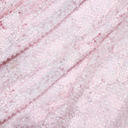 Pink Rhinestone Lace Drape Top