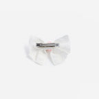 Cream Large Lace Bow Hair Clip
