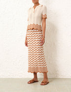 Junie Textured Knit Polo