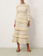 Waverly Crochet Midi Skirt