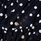 Polka Dot Georgette Ruffle Maxi Dress