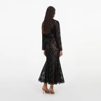 Black Lace Midi Skirt