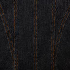 Indigo Denim Bow Mini Dress