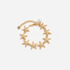 Textured Gold Sea Star Bracelet