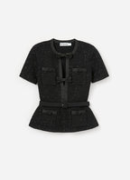 Black Sequin Knit Top