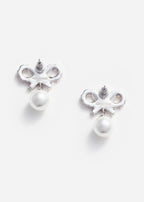 Micro Bow Pearl Earrings