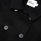 Black Wool Double Breasted Jacket