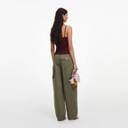 Brown Pointelle Knit Vest